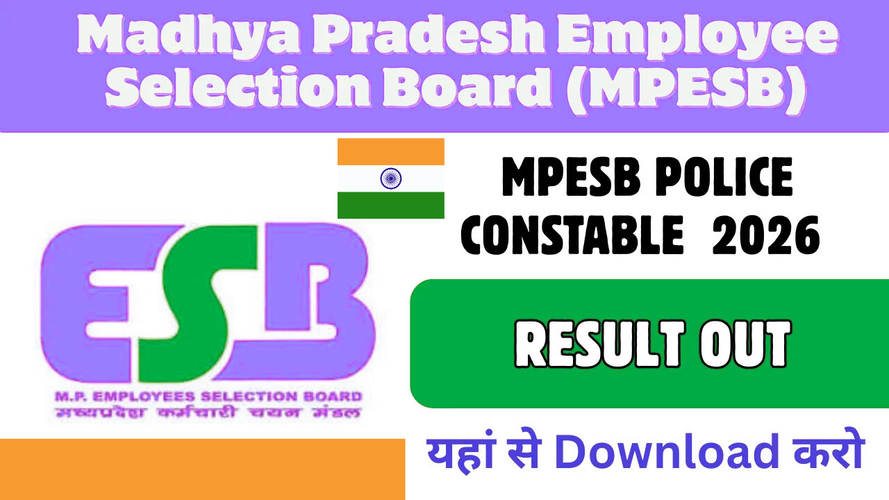 MPESB Police Constable Result 2026