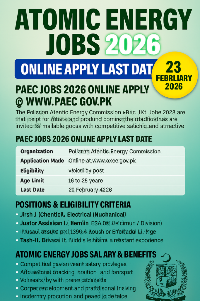 Atomic Energy Jobs 2026