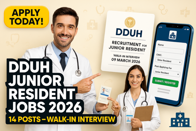 DDUH Junior Resident Recruitment 2026 – Walk-in Interview for 14 Posts