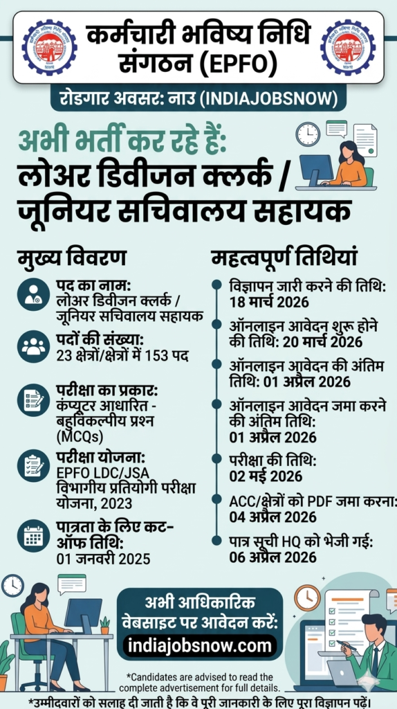 EPFO LDCJSA Recruitment 2026